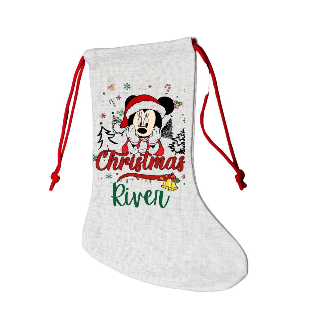 Personalised Christmas Stocking Drawstring Bag