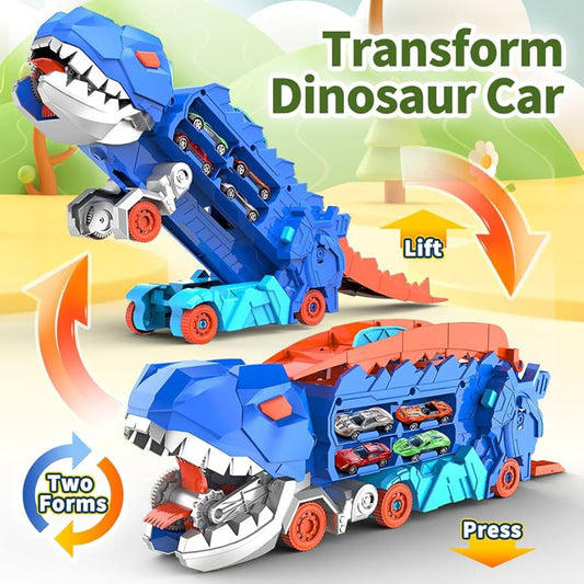 2in1 Foldable Dinosaur Transport Truck