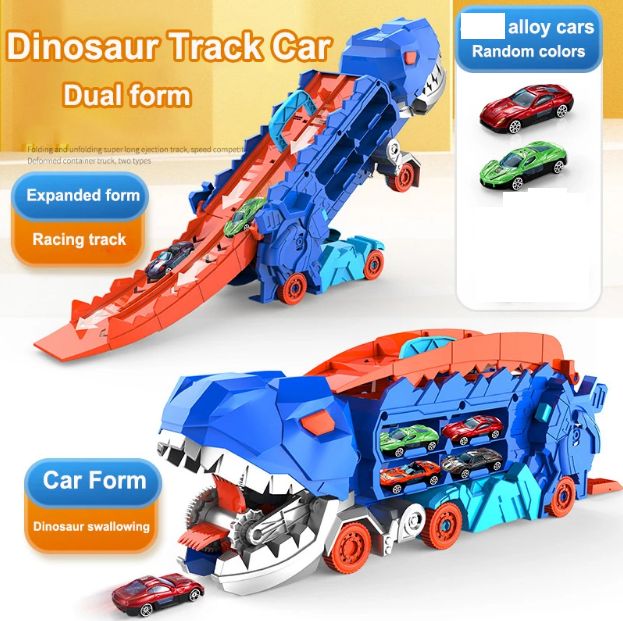 2in1 Foldable Dinosaur Transport Truck