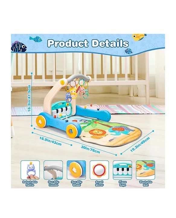 2in1 Piano Playmat & Baby Walker