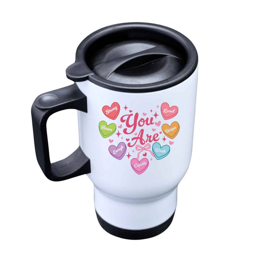 Personalised Valentines’ Day Themed Stainless Steel Travel Mug