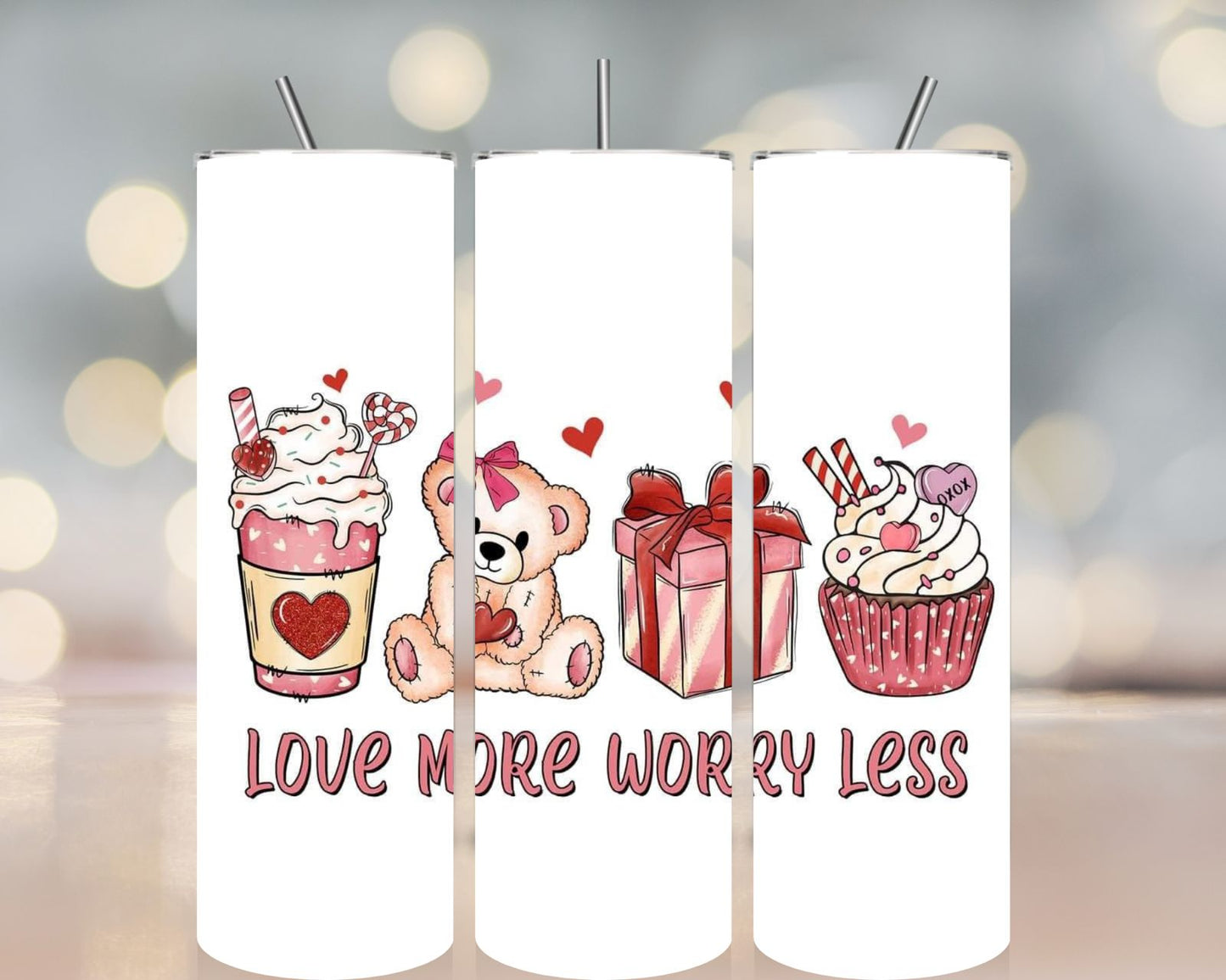 Personalised Stainless Steel Valentines’ Day Drinking Tumbler