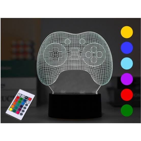 3D LED Game Controller Night Light