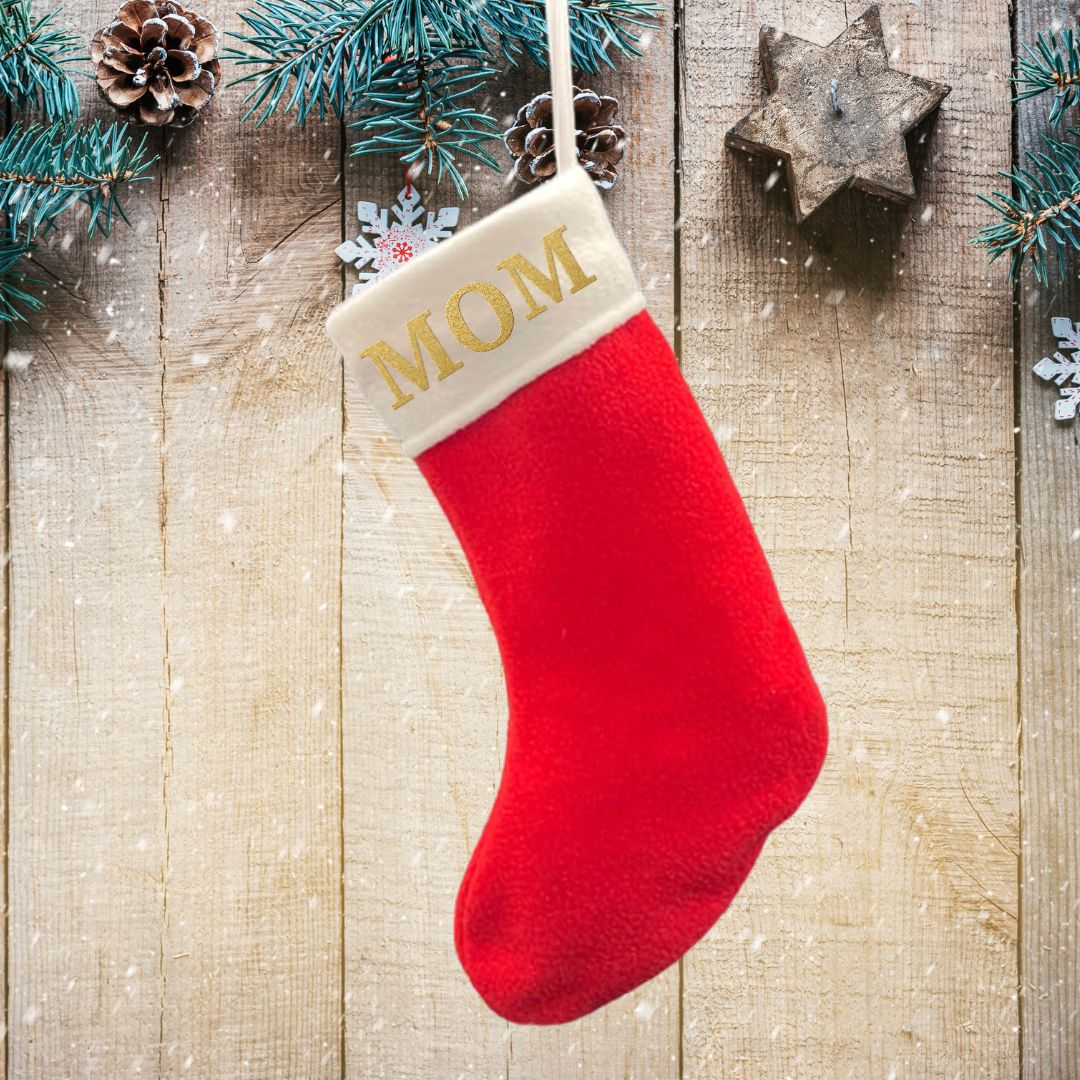 Personalised Red & White Christmas Stocking