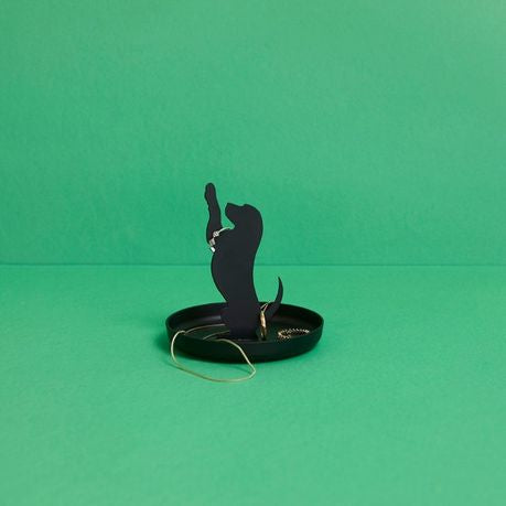 Metal Ring & Jewellery Holder - Black Dog