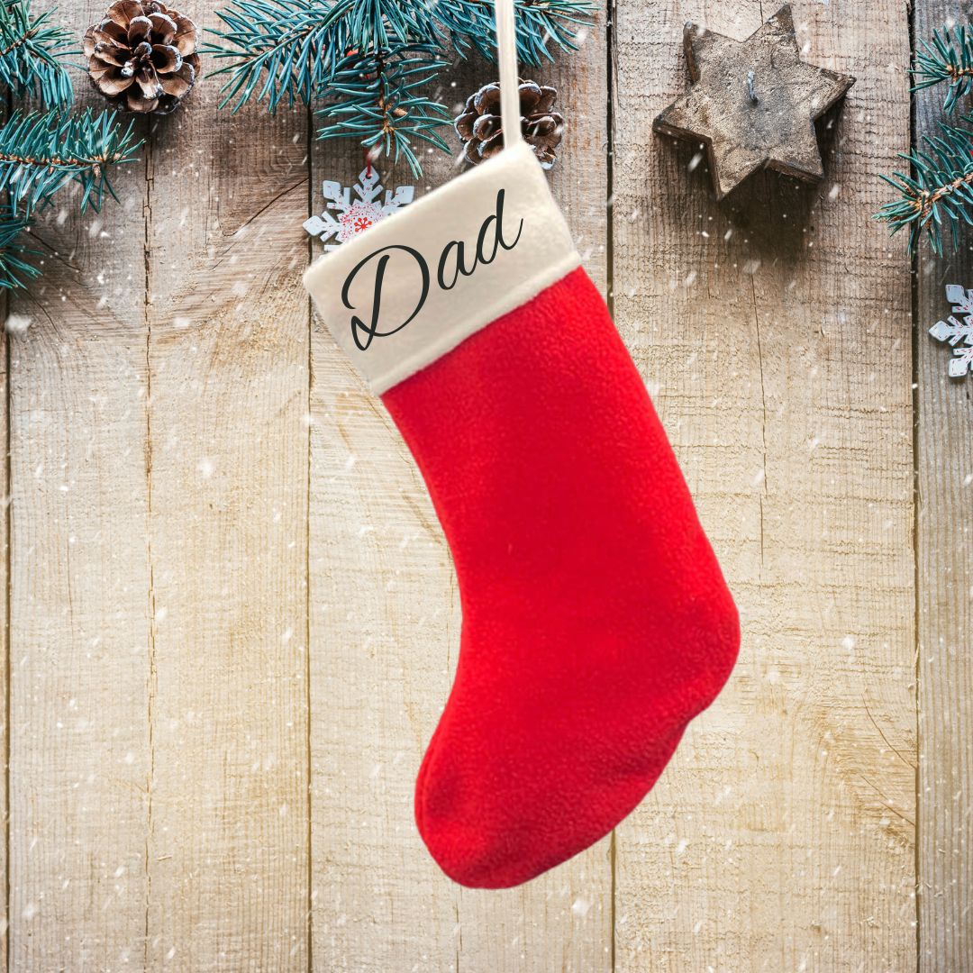 Personalised Red & White Christmas Stocking