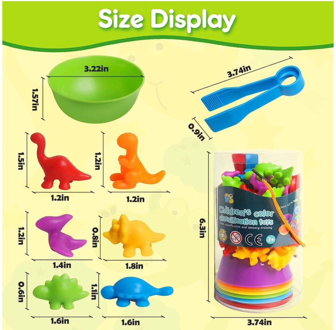 Dinosaurs - Colour, Counting, Matching & Sorting Kit