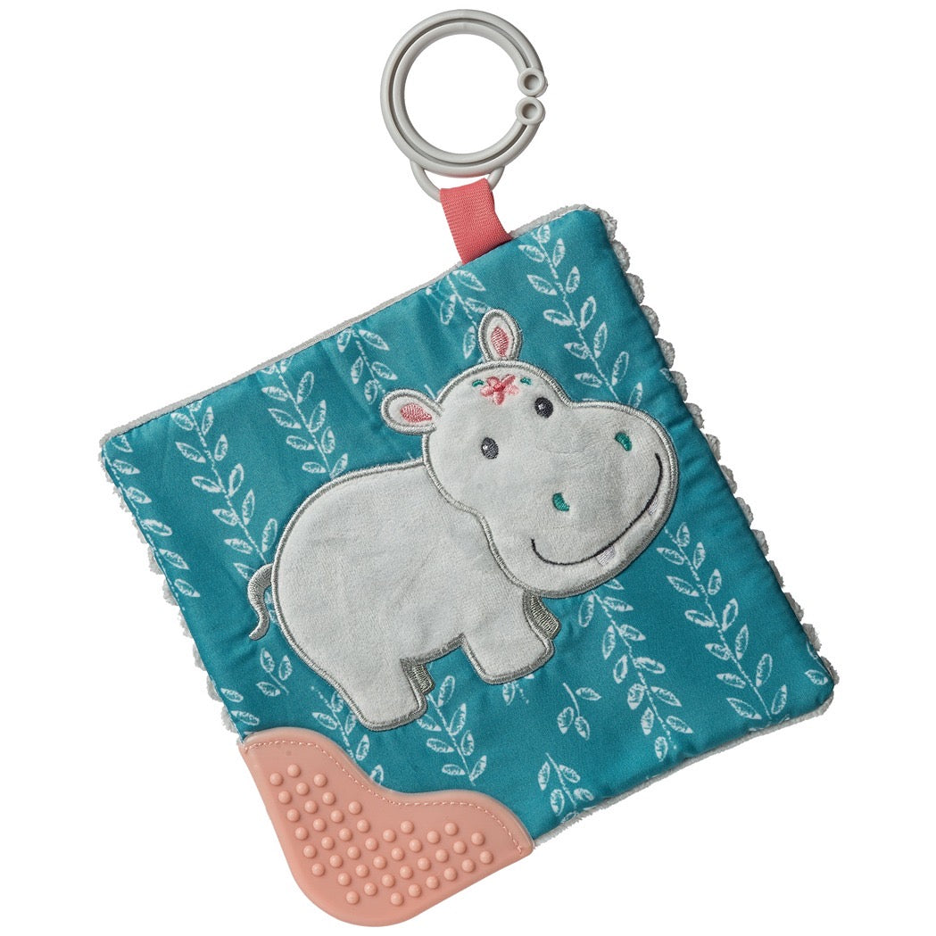 Jewel Hippo Crinkle Teether