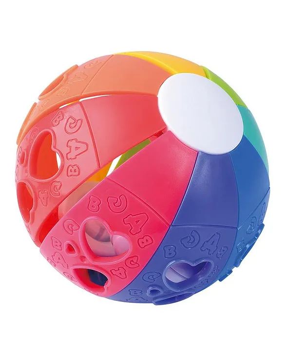 Rainbow Swirl Rattle Ball