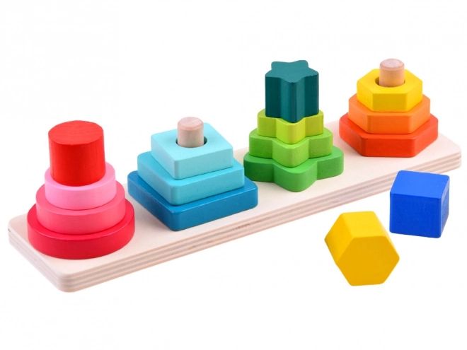 Four Column Wooden Shape Sorter