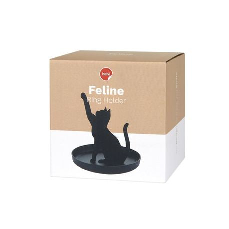 Metal Ring & Jewellery Holder - Black Cat