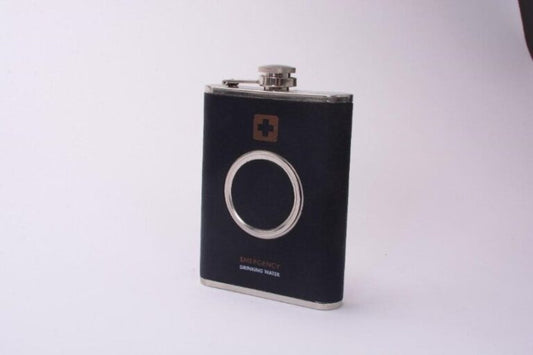 Emergency Flask With Collapsible Shot Glass