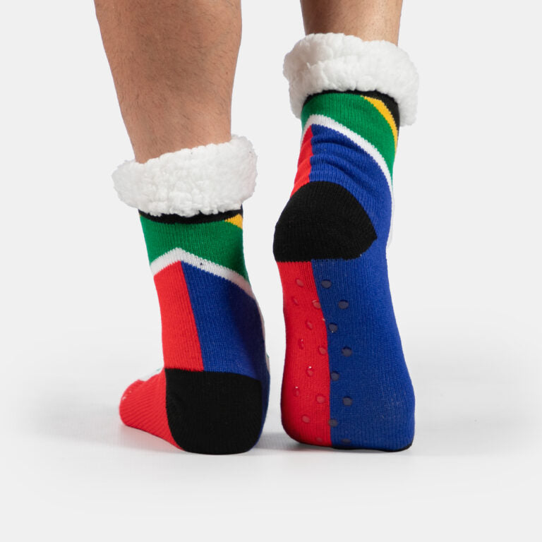 South African Flag Slipper Socks