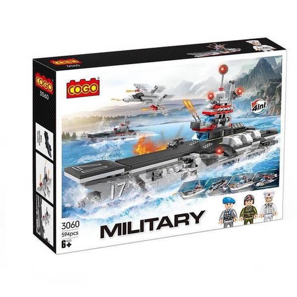 Navy Warship Building Blocks Set (594 Pieces)