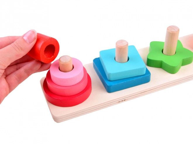 Four Column Wooden Shape Sorter