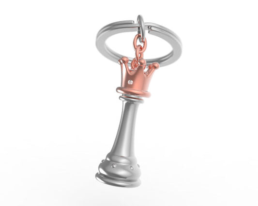 Stainless Steel Keyring - Chess Queen