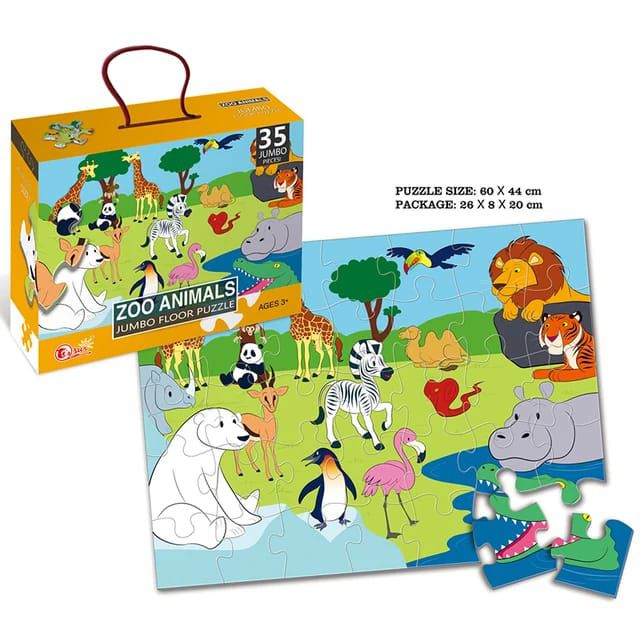 Zoo Animals Jumbo Floor Puzzle (35 Pieces)