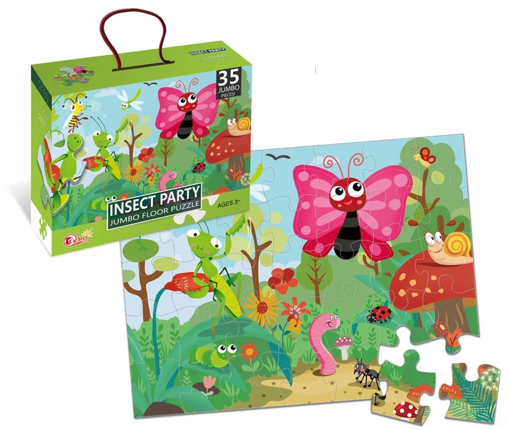 Insect Party Jumbo Floor Puzzle (35 Pieces)