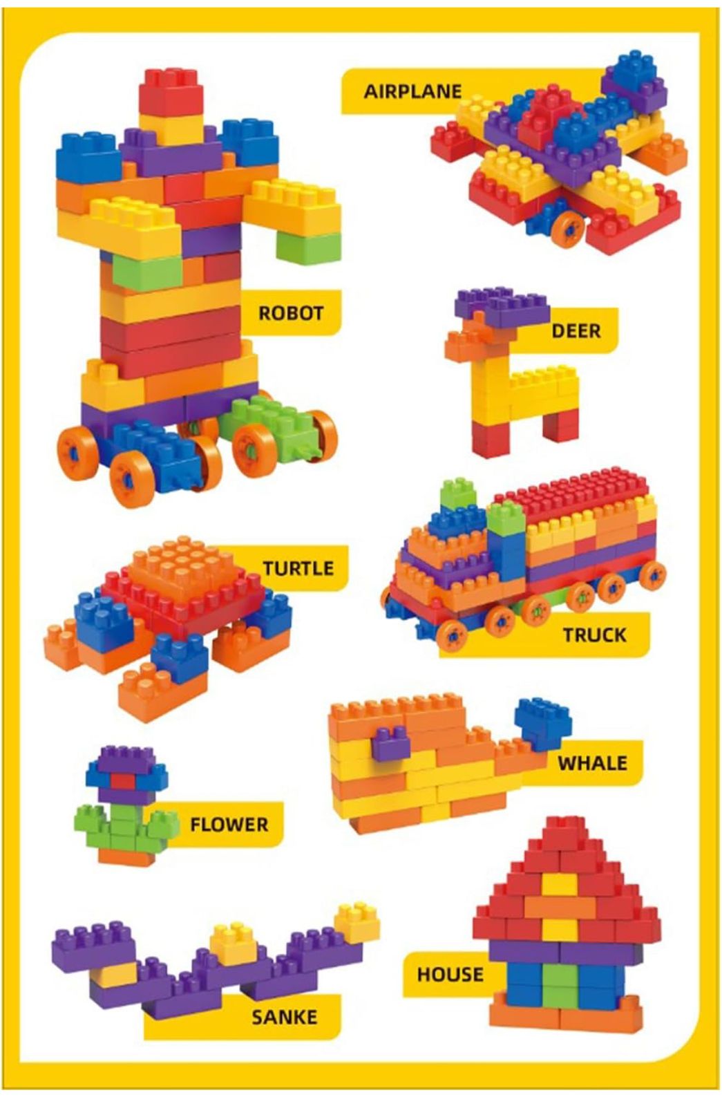 2-in-1 DIY Plastic Building Blocks Set