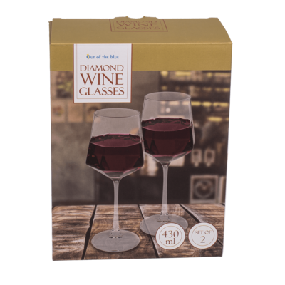 Diamond Wine Glasses (Set of 2)