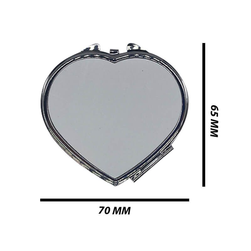 Personalised Heart-Shape Compact Mirror