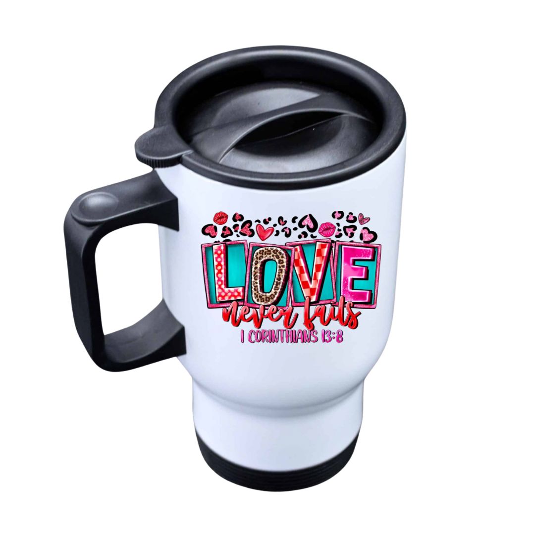 Personalised Valentines’ Day Themed Stainless Steel Travel Mug