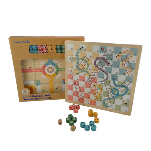 2-in-1 Wooden Game Set