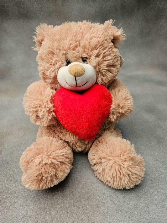 Plush Heart Holding Bear