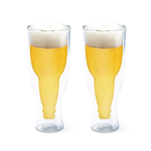 Gravity Beer Bottle Glasses - 250ml (Set of 2)