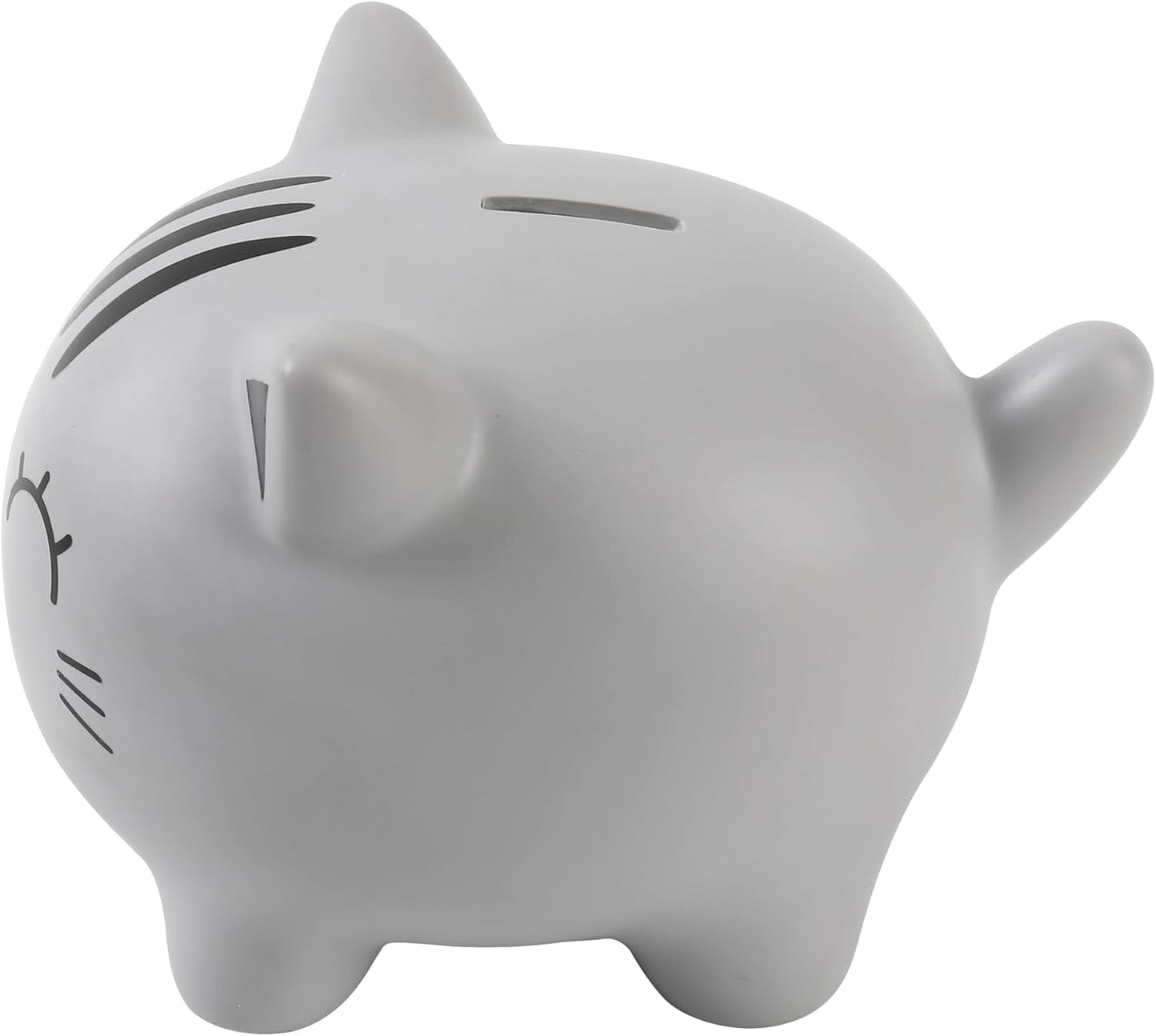 Grey Cat Piggy Bank