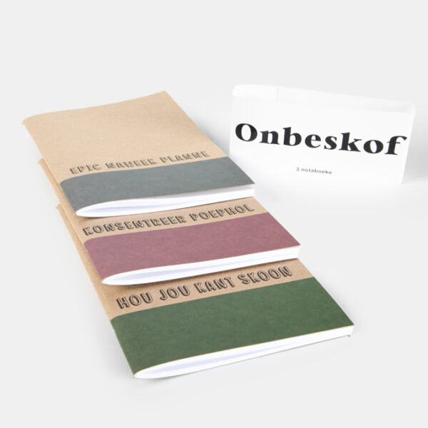 Onbeskof Afrikaans Notebook Set