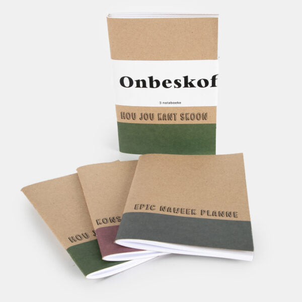 Onbeskof Afrikaans Notebook Set