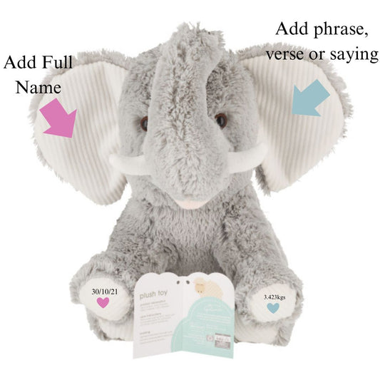 Personalised Plush Elephant