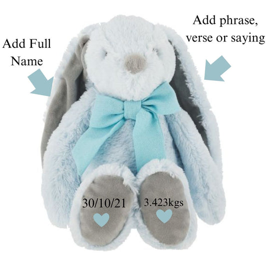 Personalised Plush Bunny (Blue)