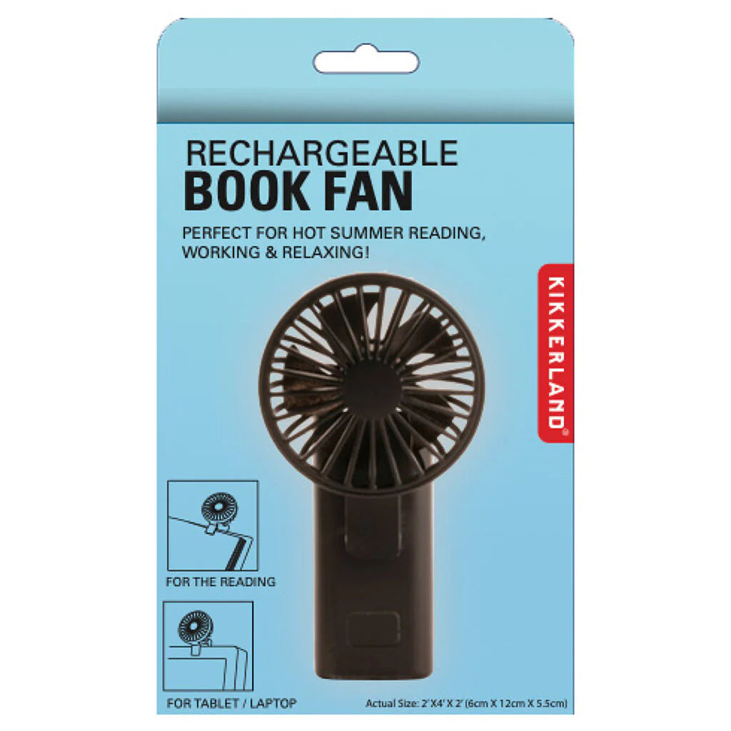 Rechargeable Clip-On Book Fan