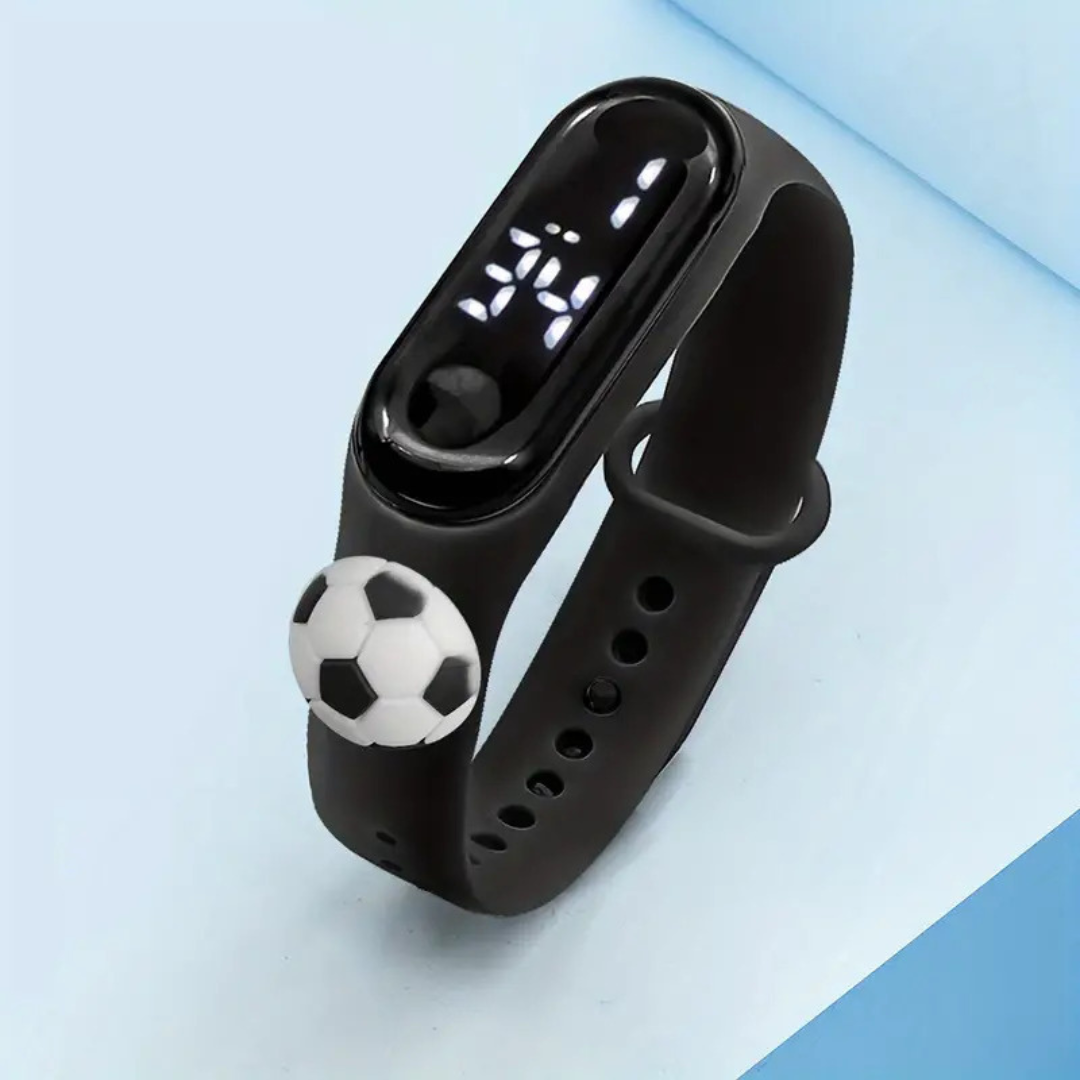 Kids' Digital LED Silicone Wrist Watch - Soccer Ball