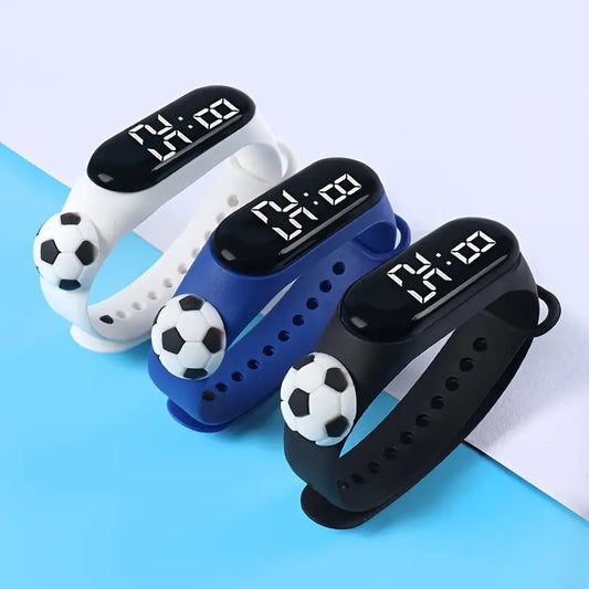 Kids' Digital LED Silicone Wrist Watch - Soccer Ball