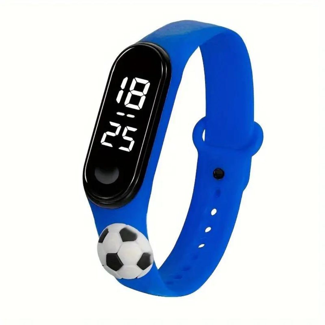 Kids' Digital LED Silicone Wrist Watch - Soccer Ball