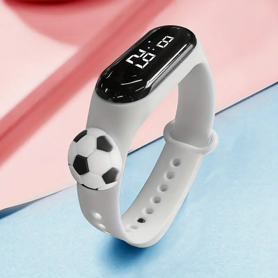 Kids' Digital LED Silicone Wrist Watch - Soccer Ball