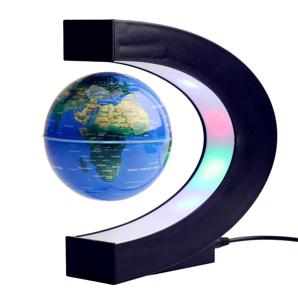 C-Shaped Table Lamp - Magnetic Levitating Globe
