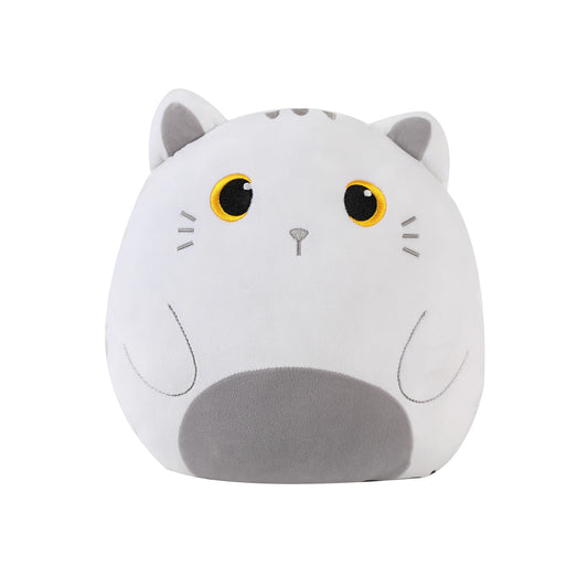 White Cat Vertical Plush Pillow