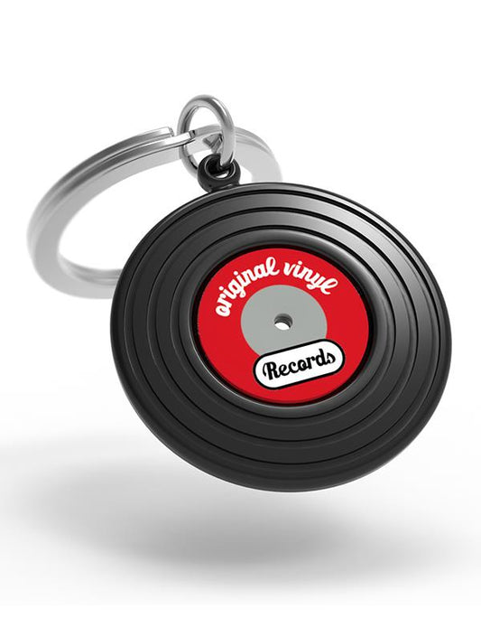 Stainless Steel Keyring - Vinyl Record