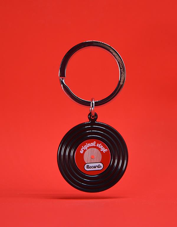 Stainless Steel Keyring - Vinyl Record