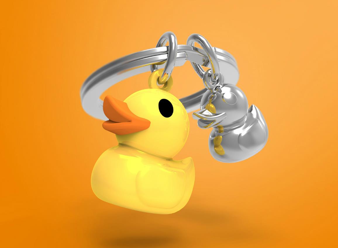 Stainless Steel Keyring - Duck